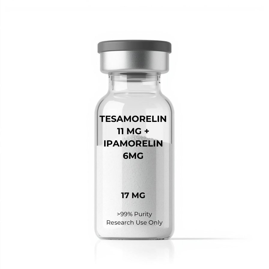 Tesamorelin 11mg + Ipamorelin 6mg Blend 17mg | 10-Vial Kit | GHRH + GHRp Dual-Action Blend